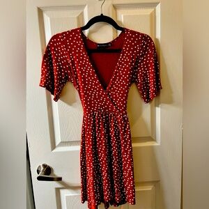 PrettyLittelThing Deep V-Neckline Dress